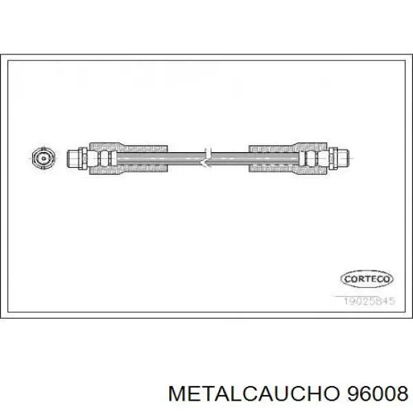 96008 Metalcaucho шланг тормозной передний