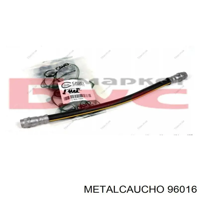 96016 Metalcaucho шланг тормозной задний