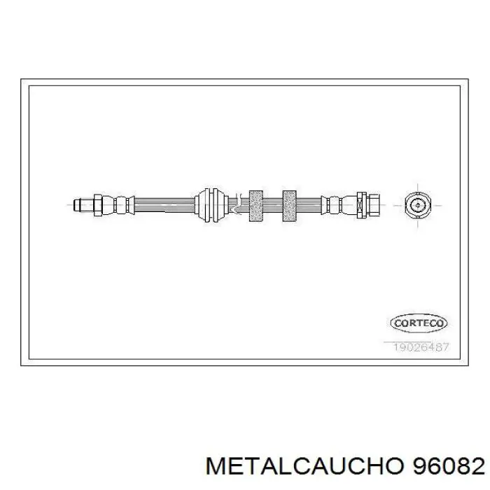 Шланг тормозной передний 96082 Metalcaucho