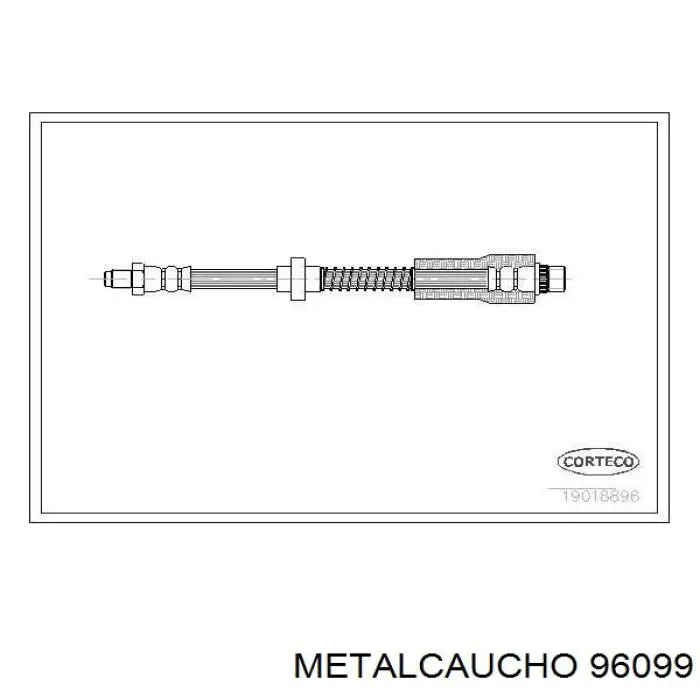 96099 Metalcaucho шланг тормозной передний