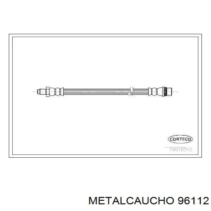 96112 Metalcaucho шланг тормозной задний