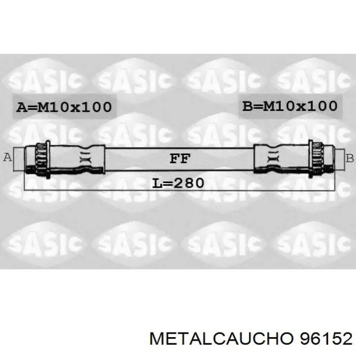 Шланг тормозной передний Metalcaucho 96152 цена, от 7.78 USD