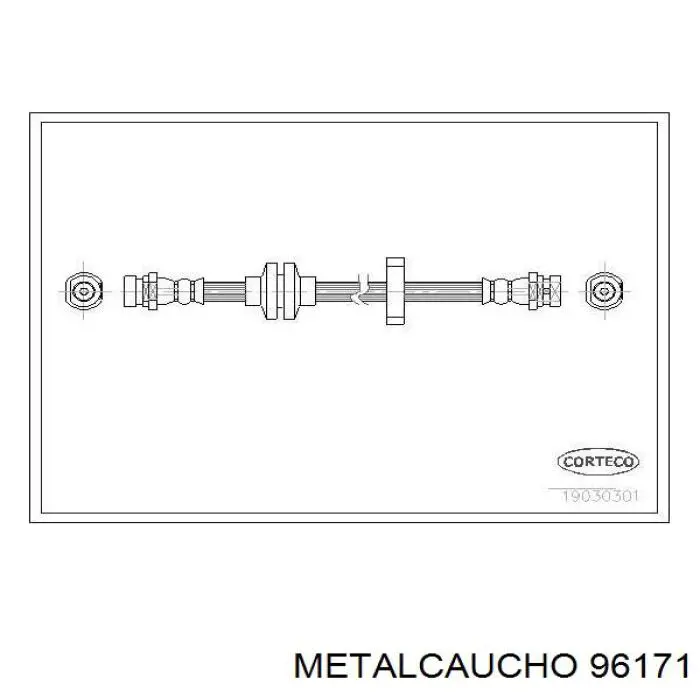 Шланг тормозной передний 96171 Metalcaucho