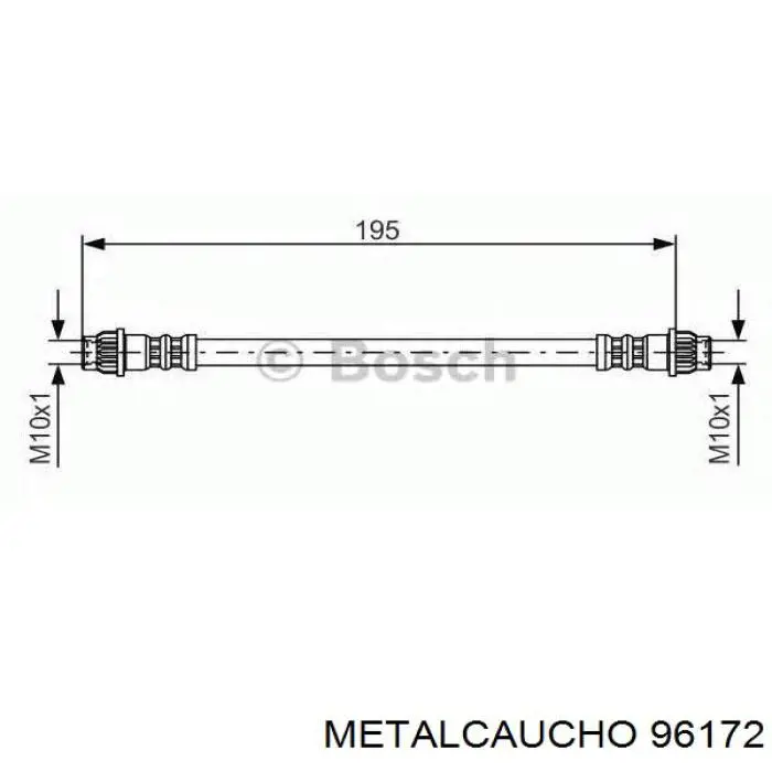 Шланг тормозной передний Adriauto 351216
