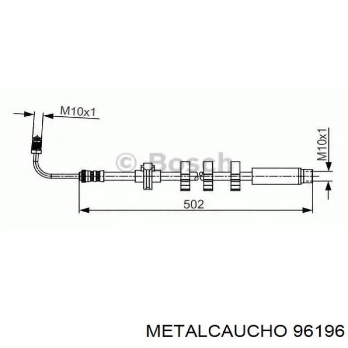 Шланг тормозной передний левый 351241 Adriauto