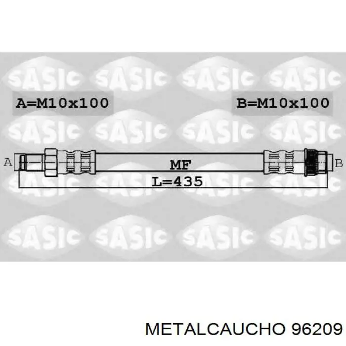 Задний тормозной шланг 4500133 Opel