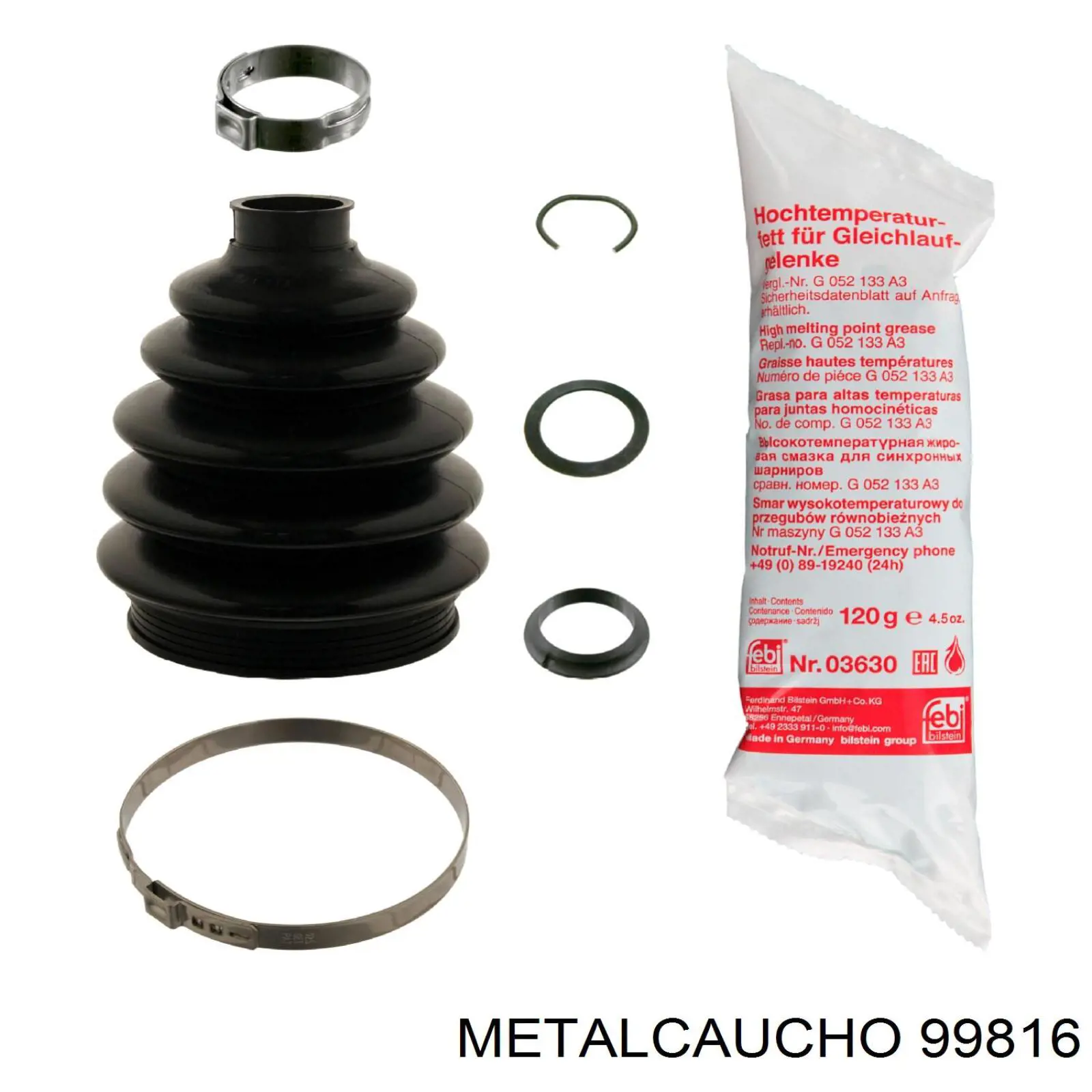 99816 Metalcaucho трубка (шланг отвода масла от турбины)