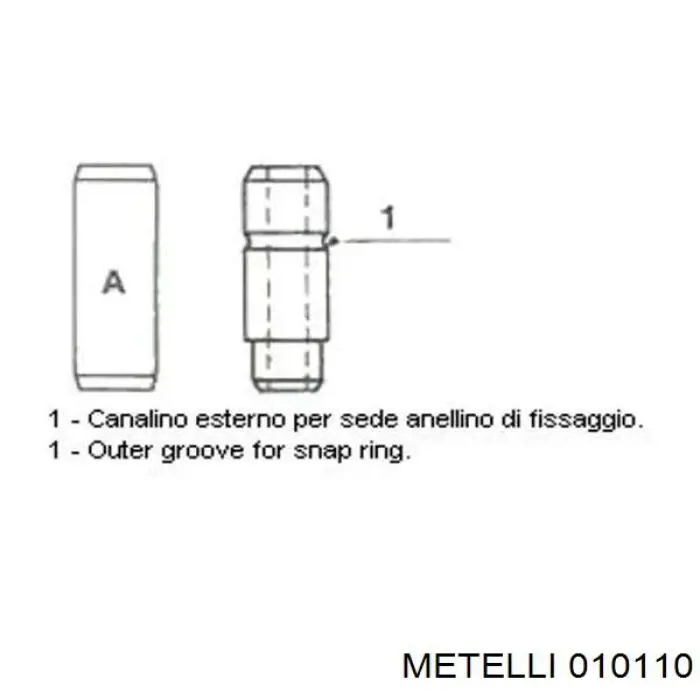 01-0110 Metelli направляющая клапана выпускного