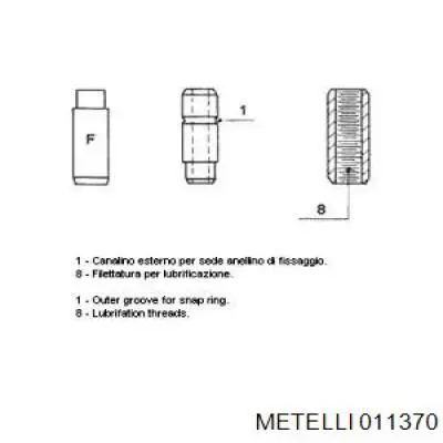 01-1370 Metelli направляющая клапана выпускного