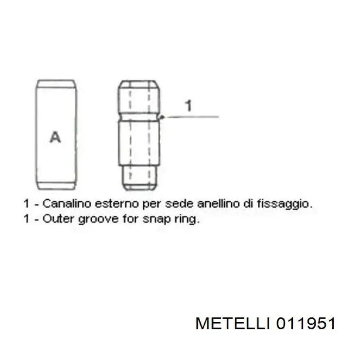 Направляющая клапана METELLI 011951