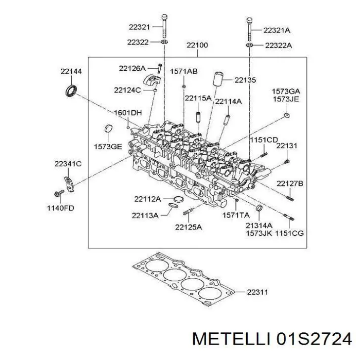 Направляющая клапана выпускного 01S2724 Metelli