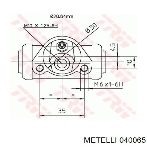 Купить 040065 Metelli Цилиндр тормозной колесный