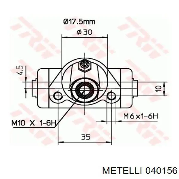 Рабочий тормозной цилиндр Metelli 040156 цена, от 4.87 USD