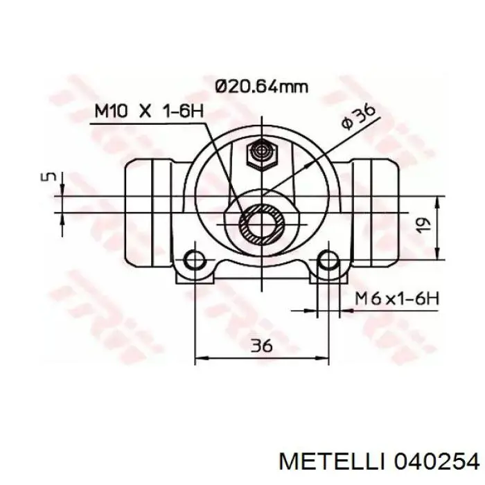 Купить 040254 Metelli Цилиндр тормозной колесный