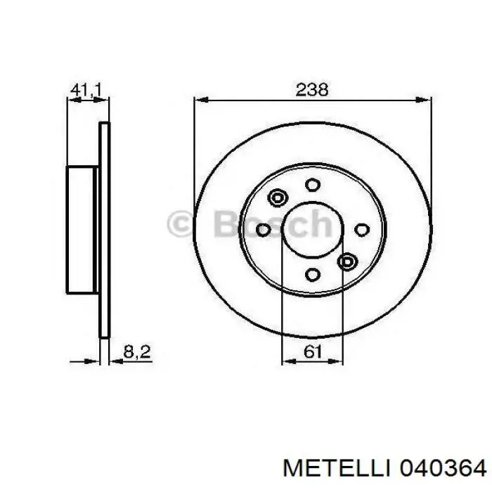Рабочий цилиндр Metelli 040364