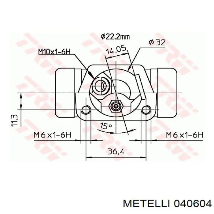 Купить 040604 Metelli Цилиндр тормозной колесный