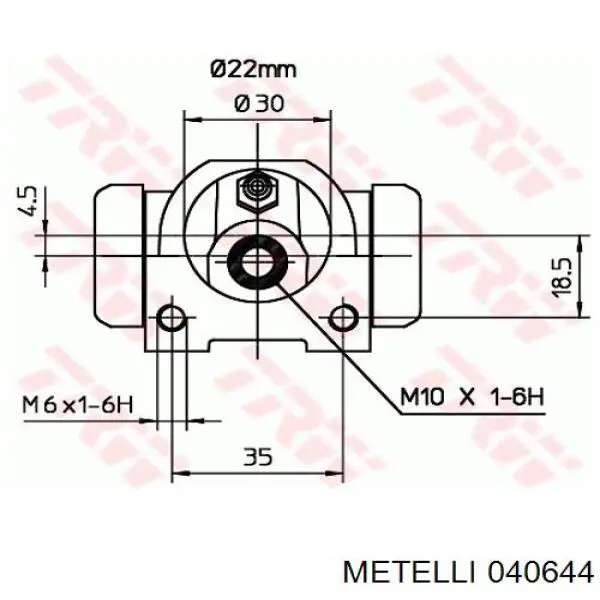 Купить 040644 Metelli Цилиндр тормозной колесный