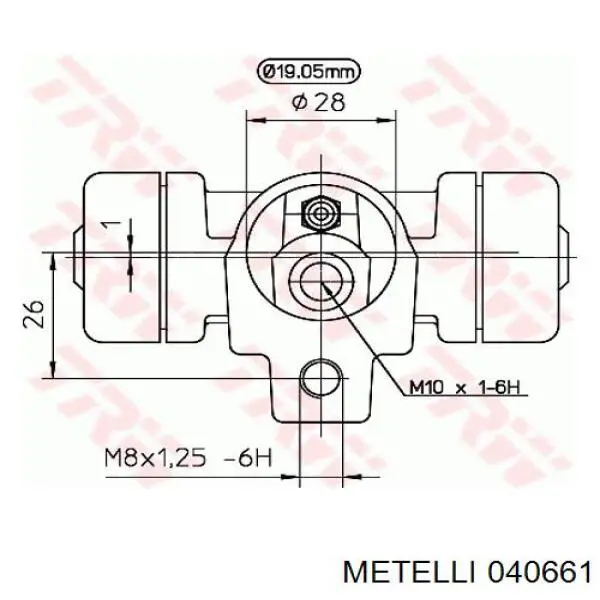 Купить 040661 Metelli Цилиндр тормозной колесный
