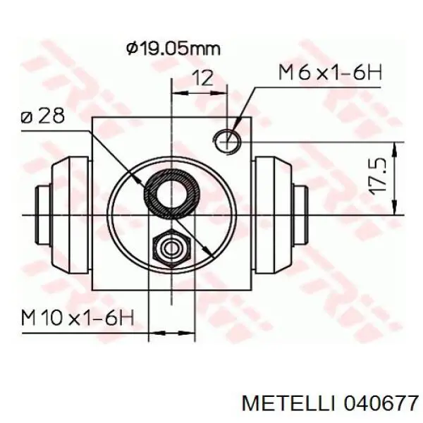 Рабочий цилиндр Metelli 040677