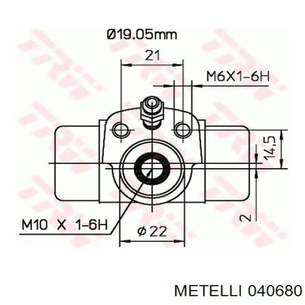 Купить 040680 Metelli Цилиндр тормозной колесный