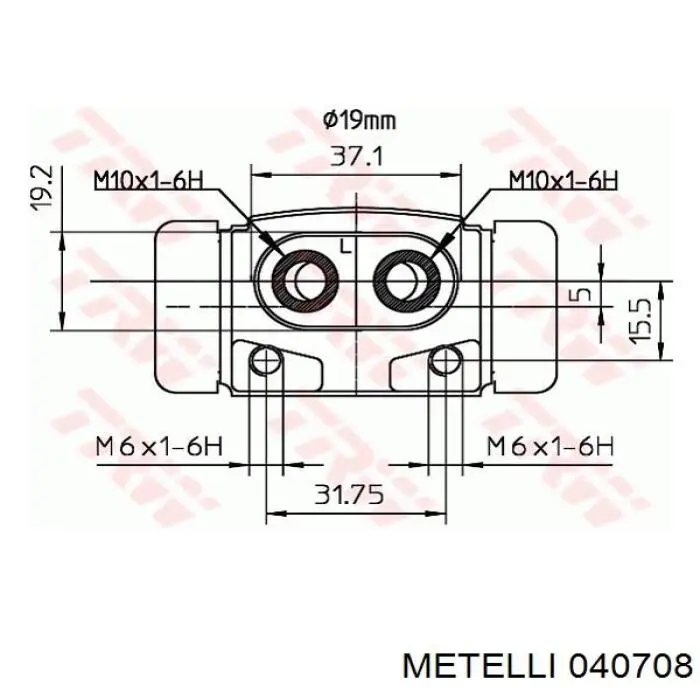 Цилиндр тормозной колесный 040708 Metelli