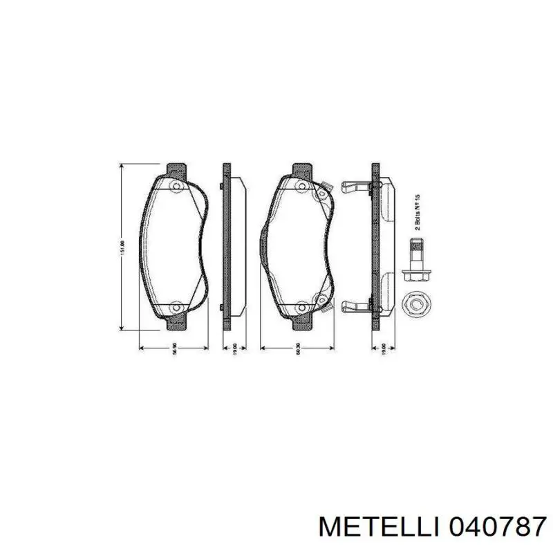 Цилиндр тормозной колесный 040787 Metelli