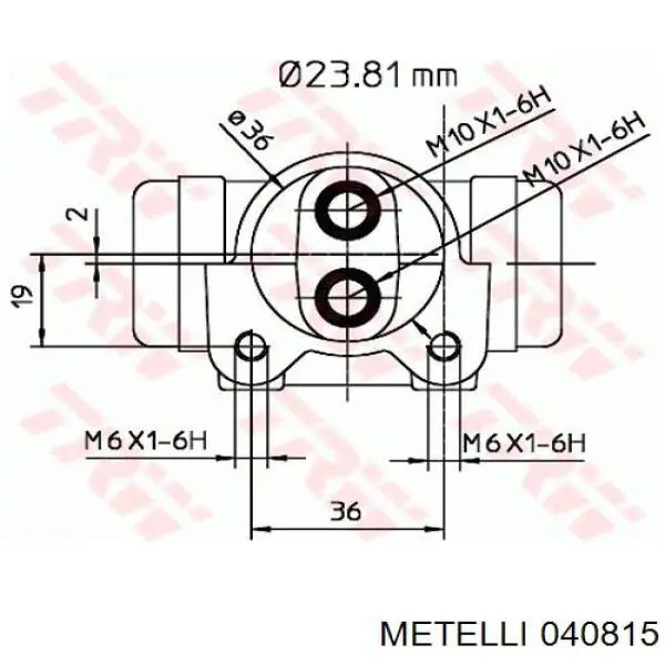 Рабочий тормозной цилиндр Metelli 040815 цена, от 13.77 USD