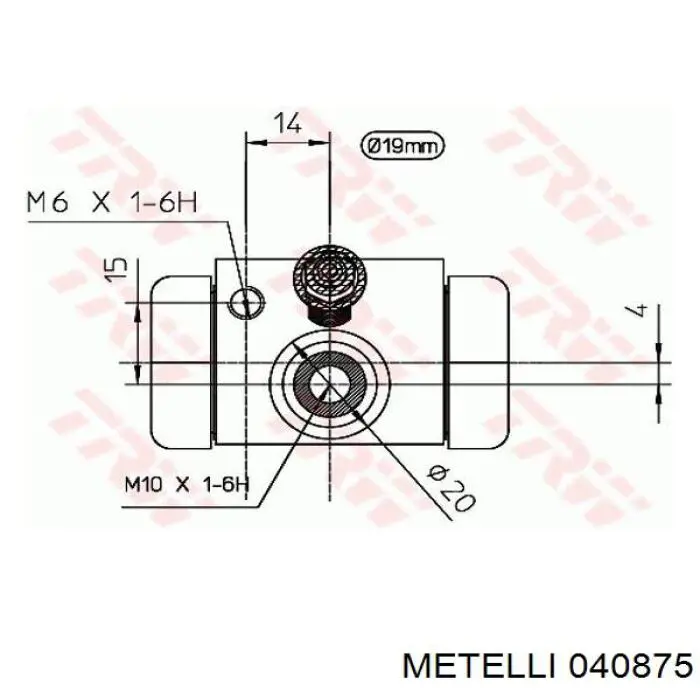 Купить 040875 Metelli Цилиндр тормозной колесный