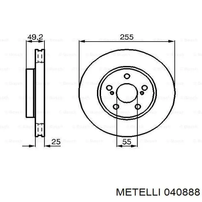 Цилиндр тормозной колесный 040888 Metelli