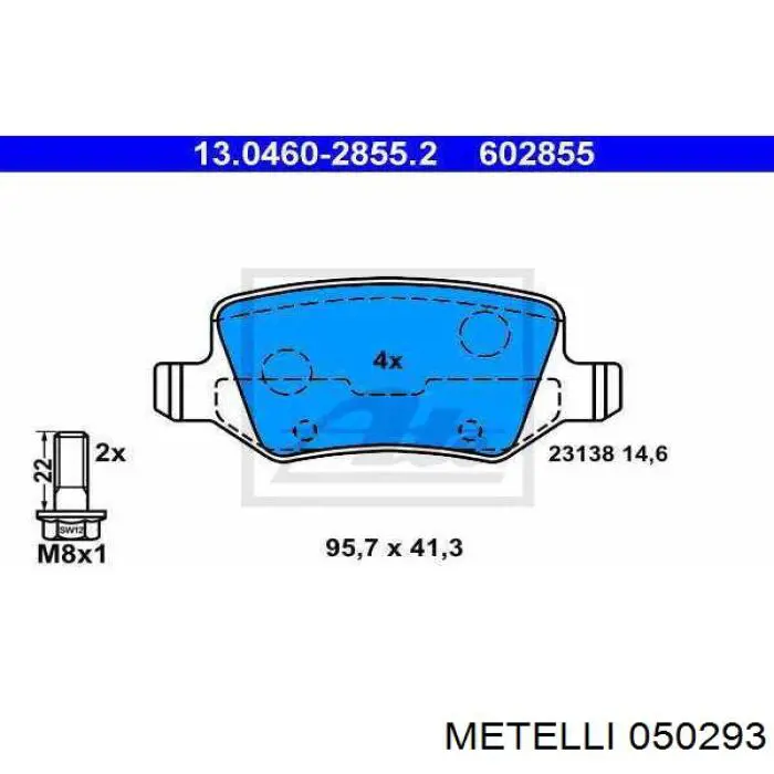 Главный тормозной цилиндр 050293 Metelli