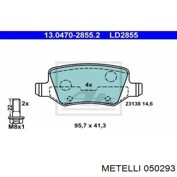 050293 Metelli Цилиндр тормозной, главный
