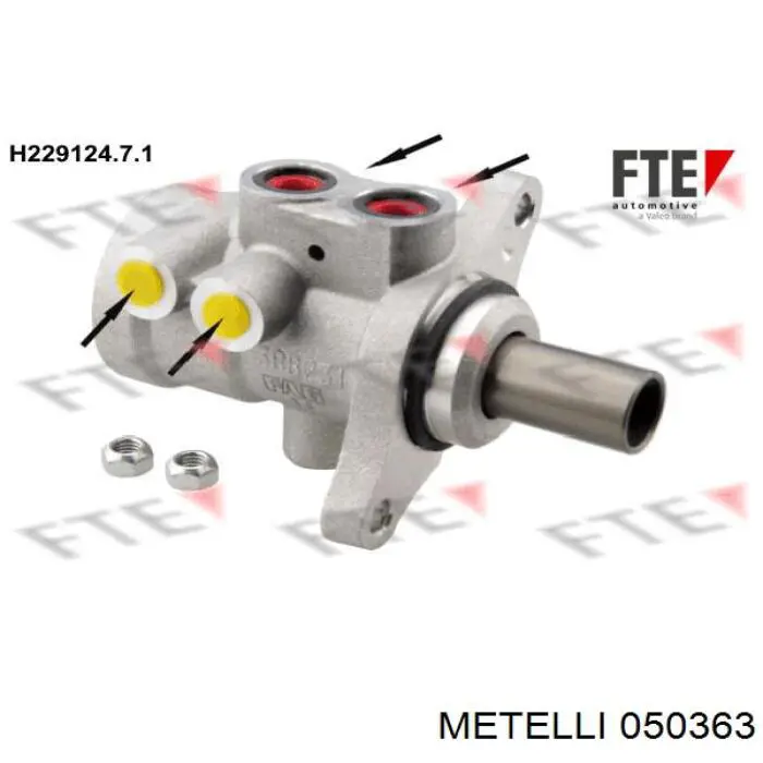 Цилиндр главный тормоза (гидротормозов) Metelli 050363 цена, от 38.66 USD