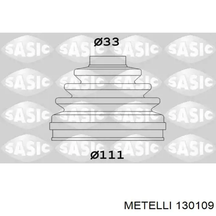 Пильник ШРУСа зовнішній, передній піввісі 130109 Metelli