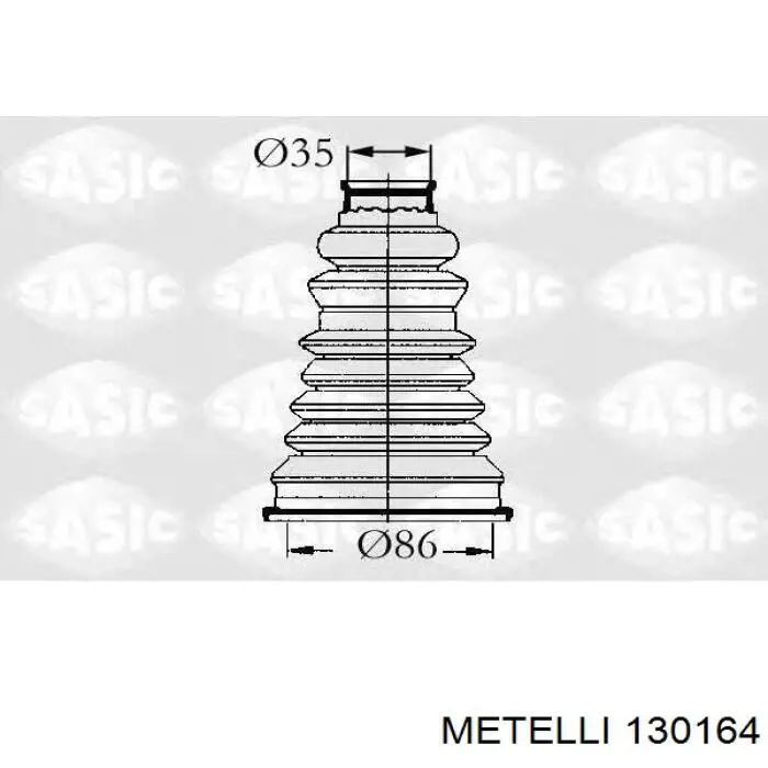 Купить 130164 Metelli Пыльник гранаты наружный, передний