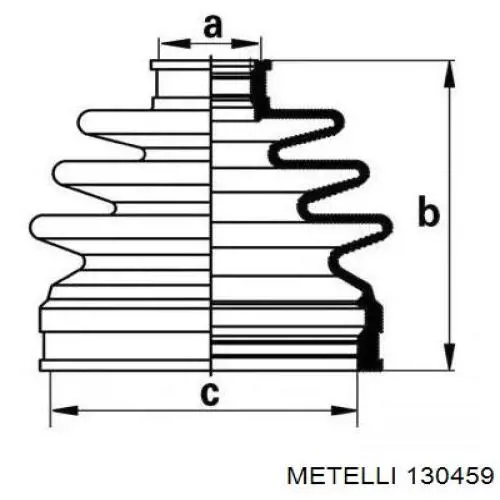 Пыльник ШРУСа наружный 130459 Metelli