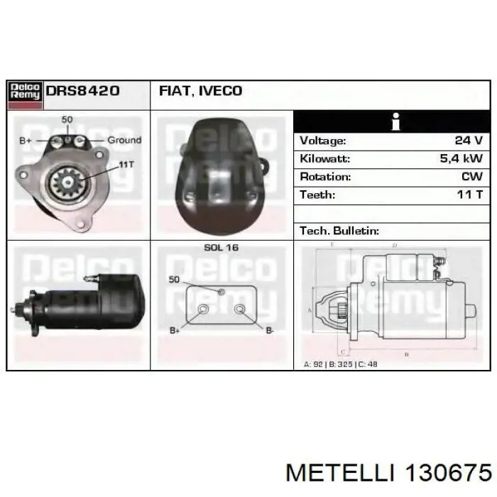 Купить 130675 Metelli Пыльник шарнира угловых скоростей наружный правый