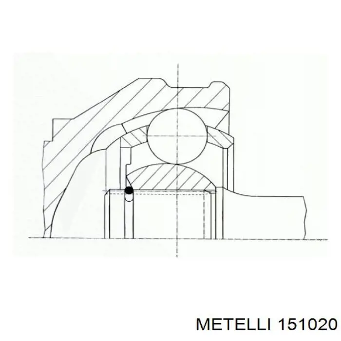 Junta homocinética exterior delantera 151020 Metelli