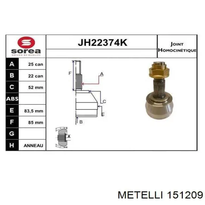 Граната колесная Metelli 151209 цена, от 29.81 USD