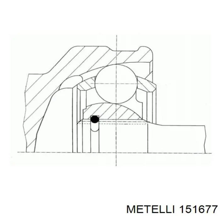 151677 Metelli ШРУС наружный передний, правый