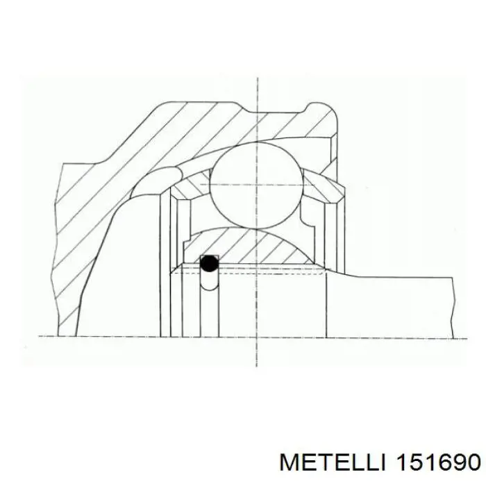 15-1690 Metelli шрус наружный передний