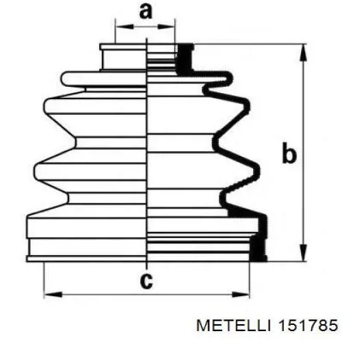 ШРУС наружный передний 151785 Metelli