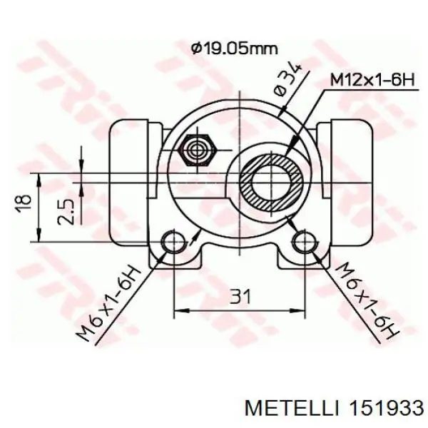 Граната колесная Metelli 151933 цена, от 25.45 USD
