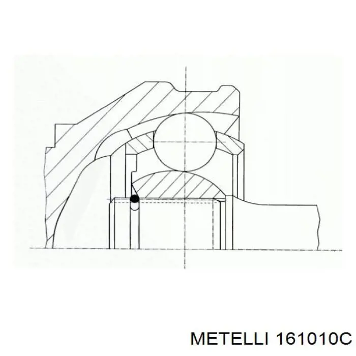 Шарнир угловых скоростей внутренний передний Metelli 161010C цена, от 33.63 USD