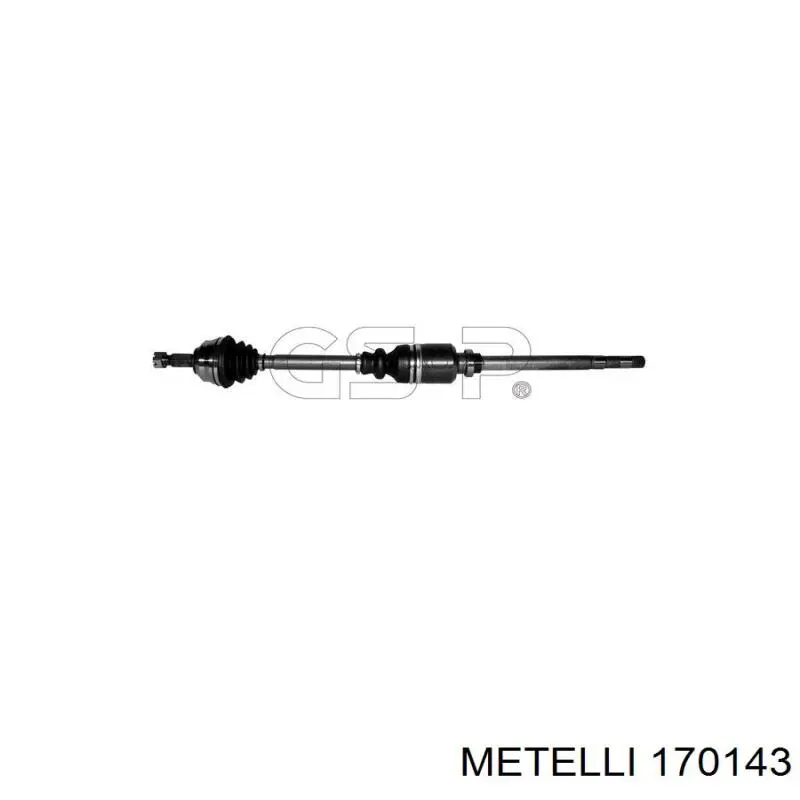 Полуось (привод) передняя правая 170143 Metelli