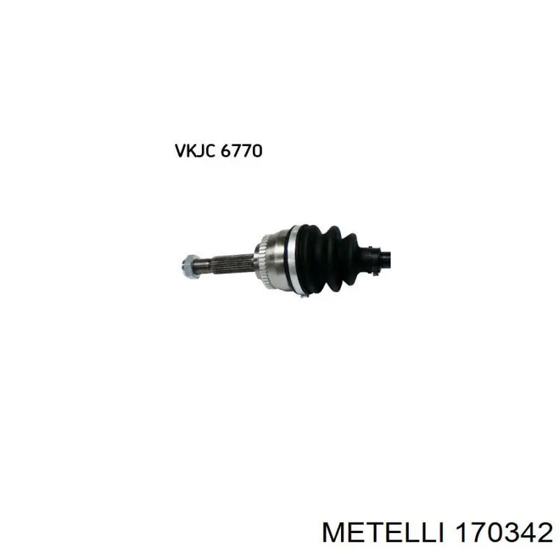 Левая полуось 170342 Metelli