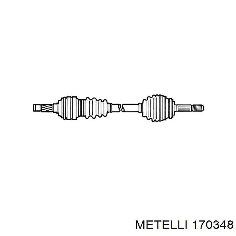 Левая полуось 170348 Metelli