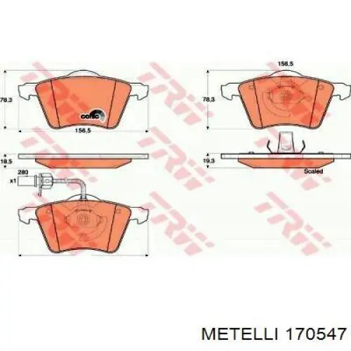 Левая полуось Metelli 170547