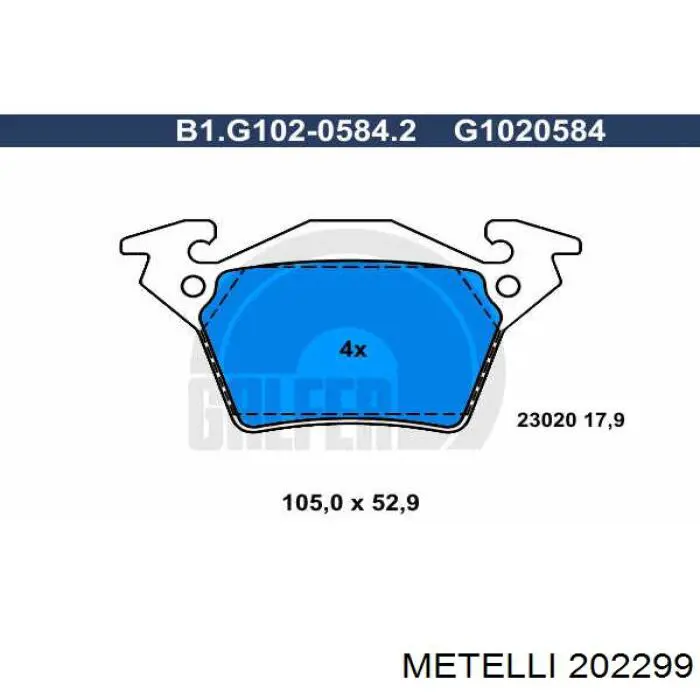 Главный тормозной цилиндр 202299 Metelli