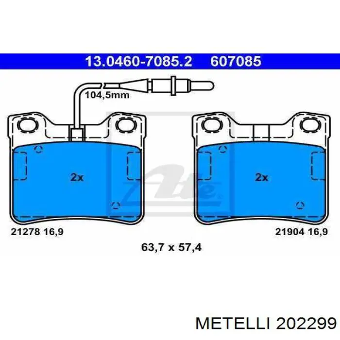 Цилиндр главный тормоза (гидротормозов) Metelli 202299 цена, от 42.18 USD