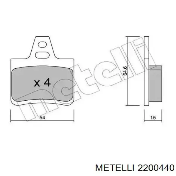 Тормозные колодки Metelli 2200440